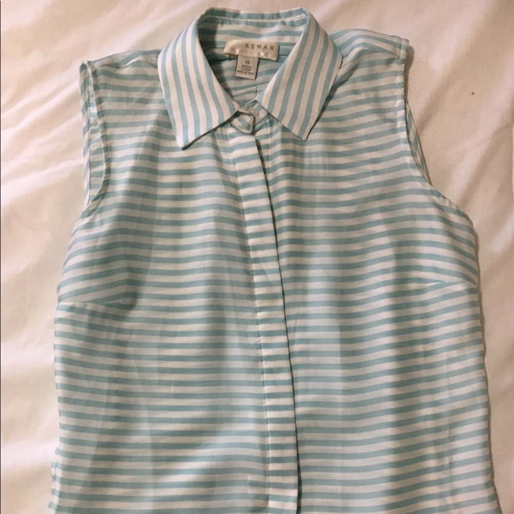 Short sleeve button down 100% polyester